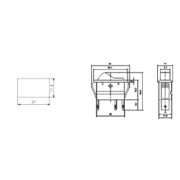 Kfz-Schalter McPower 3-polig 12V-250V/20A blau Stellungen: EIN/EIN