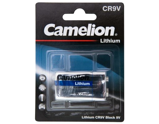 Block-Batterie Camelion Lithium 9V Typ CR9V 1.200mAh 1er-Blister