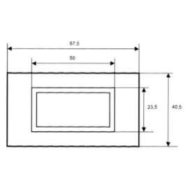 LCD Voltmeter-Einbaumodul PeakTech LDP-135 13mm...