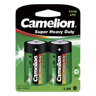 Mono-Batterie CAMELION Super Heavy Duty 1,5 V Typ D 2er-Blister