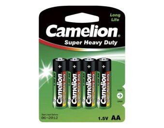 Mignon-Batterie CAMELION Super Heavy Duty 1,5 V Typ AA...