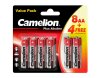 Mignon-Batterie CAMELION Plus Alkaline 1,5 V LR6 Typ AA 8+4 er-Blister