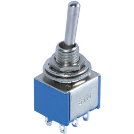 Miniatur-Kippschalter McPower 250V/3A 6-polig 2 Stellungen: EIN / EIN