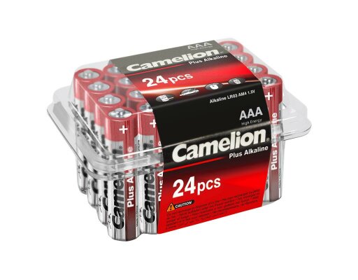 Micro-Batterie CAMELION Plus Alkaline 1,5 V Typ AAA/LR03 24er-Haushaltspack