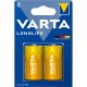 Baby-Batterie VARTA LONGLIFE Alkaline 1,5 V Typ C 2er-Blister