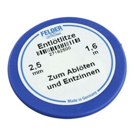 Entlötlitze FELDER 2,50mm mit halogenfreiem...