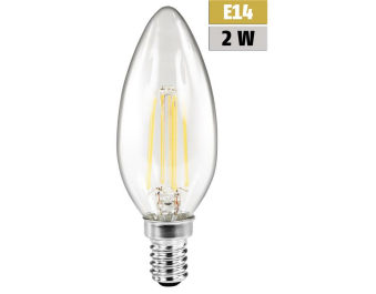LED Filament Kerzenlampe McShine Filed E14 2W 260 lm...