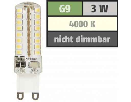 LED-Stiftsockellampe McShine Silicia G9 3W 320 lm neutralweiß