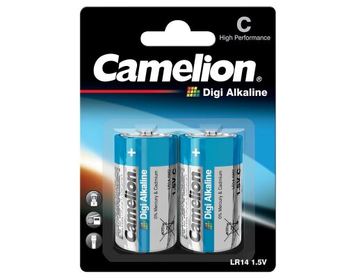 Baby-Batterie CAMELION Digi Alkaline 1,5 V Typ C/LR14 2er Blister