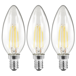 LED Filament Set McShine 3x Kerzenlampe E14 2W 260lm...