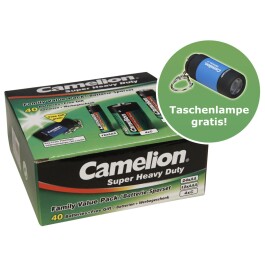 CAMELION Super Heavy Duty Set 40-tlg 24xAA Mignon 12xAAA Micro 4xC Baby