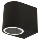 Wandleuchte McShine Oval-A schwarz IP44 1x GU10 Aluminium Gehäuse