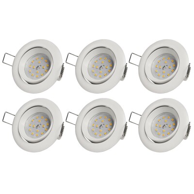 LED Einbauleuchte McShine intense 5W 400lm weiß 6er-Pack