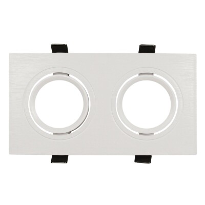 Einbaurahmen McShine DL-482 eckig 2-fach 173x93mm schwenkbar weiß