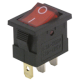 Mini-Wippenschalter McPower 3-polig rote Wippe 250V/6,5A Stellungen: EIN/AUS