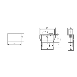 Kfz-Schalter McPower 3-polig 12V-250V/20A grün Stellungen: EIN/EIN