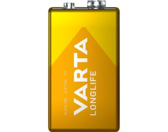 E-Block Batterie VARTA LONGLIFE Alkaline 1,5 V 6LR61 1er-Blister