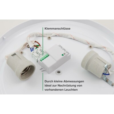 HF / Mikrowellen-Bewegungsmelder McShine LX-701C 360° 230V / 1.200W weiß LED geeignet
