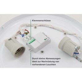 HF / Mikrowellen-Bewegungsmelder McShine LX-701C 360° 230V / 1.200W weiß LED geeignet