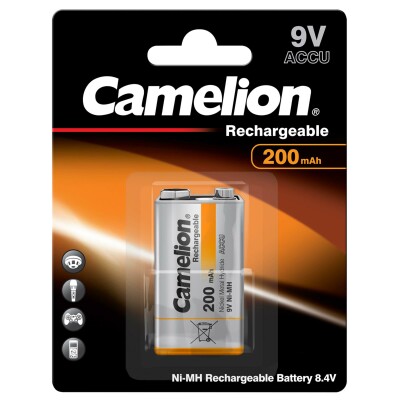 Block-Akku CAMELION 200mAh Typ 9V Block NiMH 1er-Blister