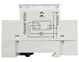 Digitale Zeitschaltuhr McPower STE-3 7 Tage 230V für Schalttafel-Einbau,3600W