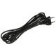 Euro-Netzkabel Länge 1,8 m 2x0,75 mm² schwarz