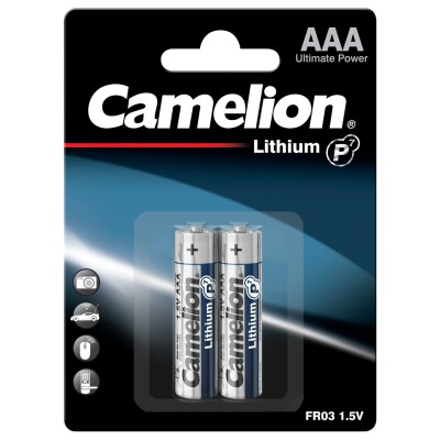 Micro-Batterie CAMELION Lithium 1,5V Typ AAA/FR03 2er-Blister