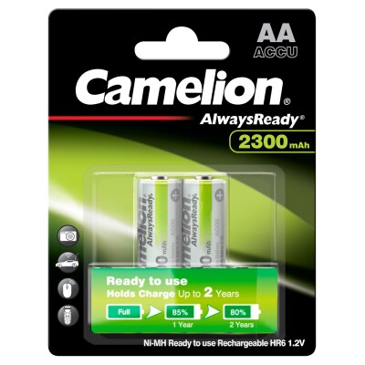 Mignon-Akku CAMELION AlwaysReady NiMH 2300mAh Typ AA 2er-Blister