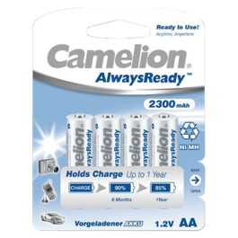 Mignon-Akku CAMELION AlwaysReady NiMH 2.300mAh Typ AA...