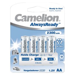 Mignon-Akku CAMELION AlwaysReady NiMH 2.300mAh Typ AA...