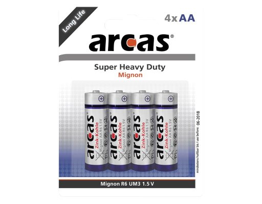 Mignon-Batterie Super Heavy Duty 1,5V Typ AA/R6 4er-Pack
