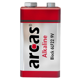 Block-Batterie Alkaline 9V Typ 6LF22 1er-Blister