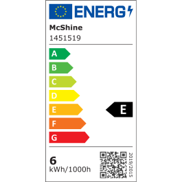 LED Filament Glühlampe McShine Filed E27 6W 670 lm warmweiß dimmbar matt