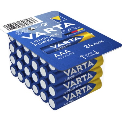 Micro-Batterie VARTA Longlife Power Alkaline 1,5V Typ AAA/LR03 24er-Haushaltspack