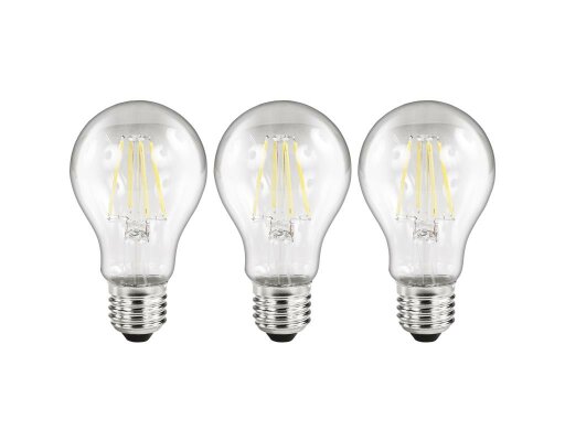 LED Filament Set McShine 3x Glühlampe E27 4W 470lm warmweiß klar