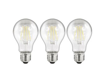 LED Filament Set McShine 3x Glühlampe E27 4W 470lm warmweiß klar