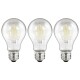 LED Filament Set McShine 3x Glühlampe E27 4W 470lm warmweiß klar