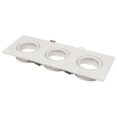 Einbaurahmen McShine DL-483 eckig 3-fach 253x93mm schwenkbar weiß