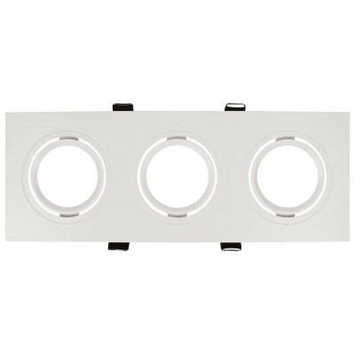 Einbaurahmen McShine DL-483 eckig 3-fach 253x93mm schwenkbar weiß