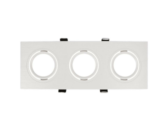 Einbaurahmen McShine DL-483 eckig 3-fach 253x93mm schwenkbar weiß