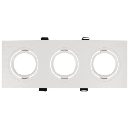 Einbaurahmen McShine DL-483 eckig 3-fach 253x93mm schwenkbar weiß