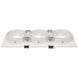 Einbaurahmen McShine DL-483 eckig 3-fach 253x93mm schwenkbar weiß
