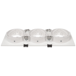 Einbaurahmen McShine DL-483 eckig 3-fach 253x93mm schwenkbar weiß