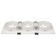 Einbaurahmen McShine DL-483 eckig 3-fach 253x93mm schwenkbar weiß