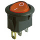 Wippenschalter McPower 3-polig rote Wippe beleuchtet AC 250V / 6,5A schwarz EIN/AUS