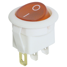 Wippenschalter McPower 3-polig rote Wippe beleuchtet 250V/6A Stellungen: EIN/AUS