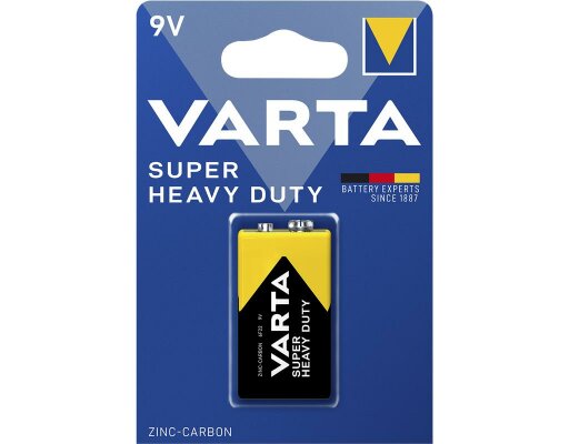 E-Block Batterie VARTA Super Heavy Duty Zink-Kohle 6F22 9V