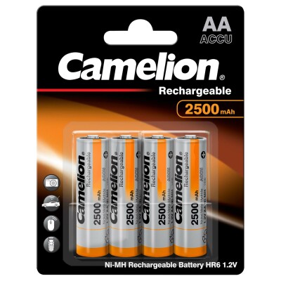 Mignon-Akku CAMELION 1,2 V 2500 mAh Typ AA NiMH 4er Blister