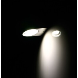 Wandleuchte McShine Oval-E Edelstahl-Optik IP44 1x GU10 Aluminium Gehäuse