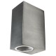 Wandleuchte McShine Square-E Edelstahl-Optik IP44 2x GU10 Aluminium Gehäuse